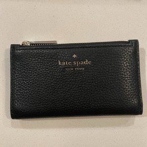 Kate Spade Black Small Slim Bifold Wallet
